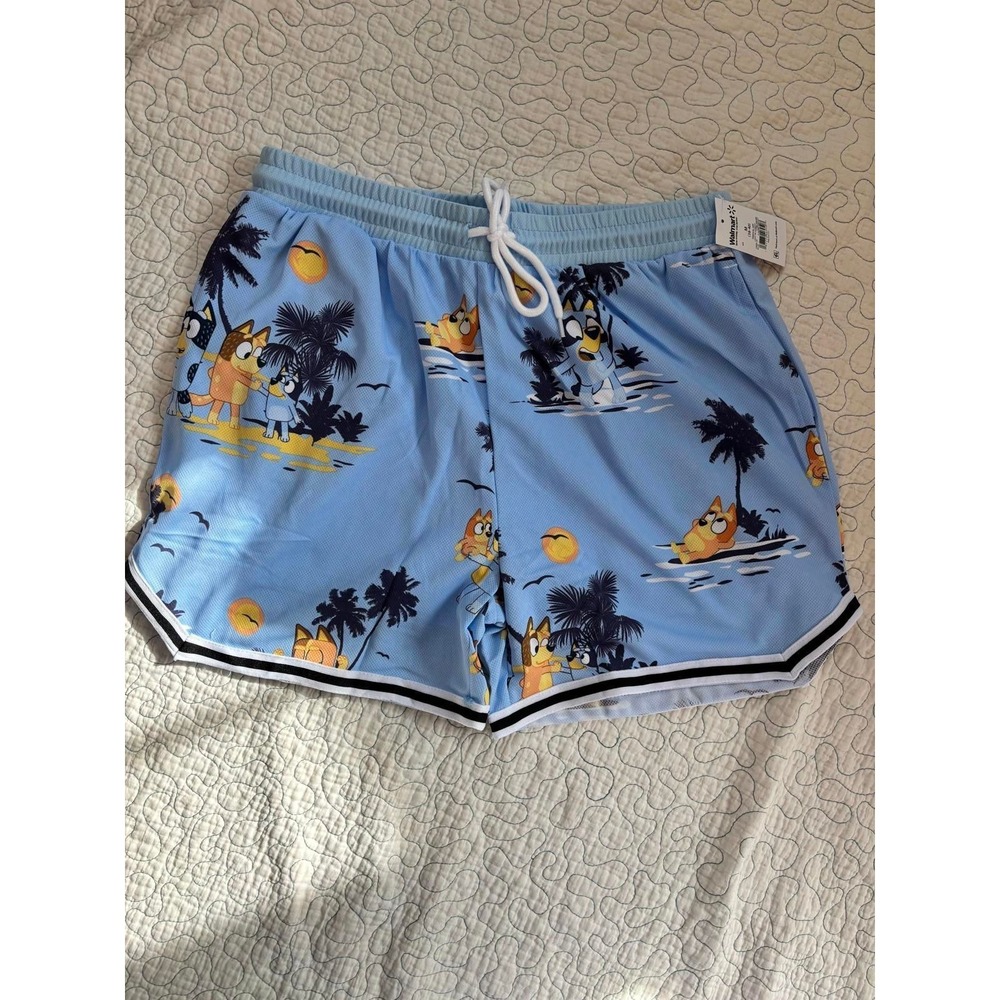 Bluey‎ Print Lined Shorts with Drawstring Waist Size Medium